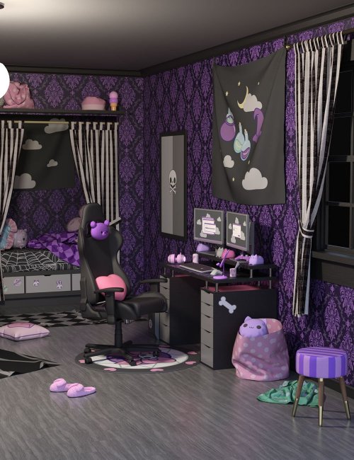 Kawaii vs Emo bedroom design