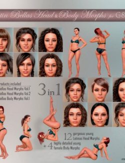 Latin Bellas Head & Body Morphs for G8F & G8.1F