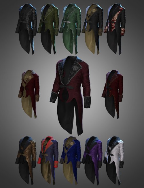 Victorian Vampire dForce Jacket for Genesis 8 and 8.1 Males