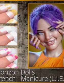 French Manicure and Pedicure for Genesis 8 & 8.1 Female