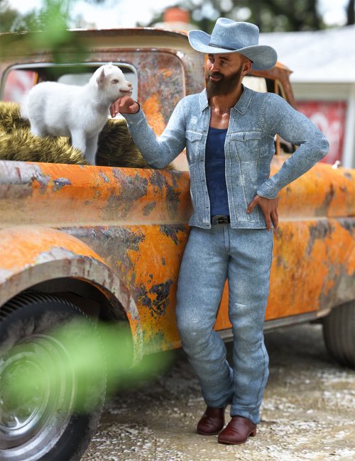 Modern Cowboy Outfit for Genesis 8 and 8.1 Males