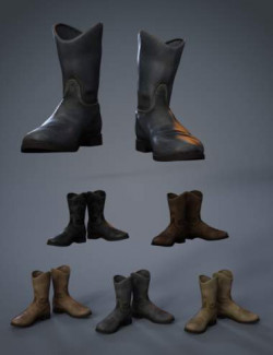 Ranch Boots for Genesis 8 Males
