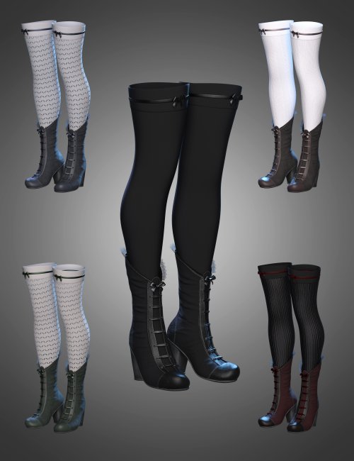 CB Mollie Mae Boots and Stockings for Genesis 8 Females | 3d Models for ...