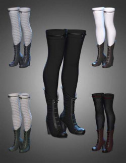 CB Mollie Mae Boots and Stockings for Genesis 8 Females