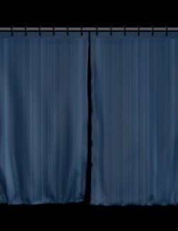 Blue Fabric Curtains
