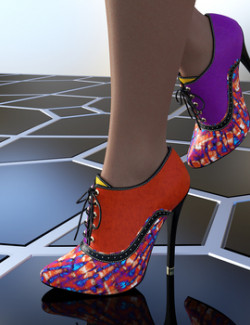 Sublime Fashion Oxford High Heels Set 01 3D Figure Assets  3DSublimeProductions