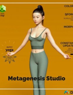 dForce Yoga Outfit for Genesis 8 and 8.1 Female