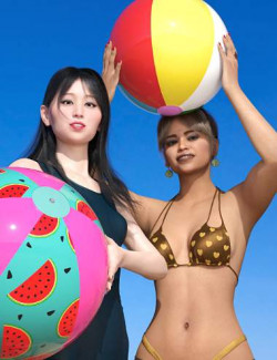 NG BALL Beach Ball Poses for Genesis 8 and 8.1 Female