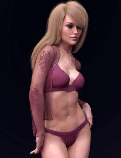 X-Fashion Cat Ear Lingerie for Genesis 8 and 8.1 Females