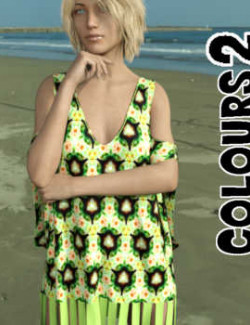 COLOURS-2 Styles for dForce Baggy Beach Dress G8F in Daz Studio