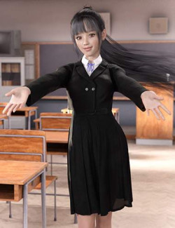 dForce Dream High School Uniform for Genesis 8 and 8.1 Females