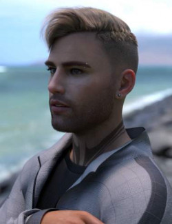 Cristo Short Flip Hair for Genesis 8 and 8.1 Males