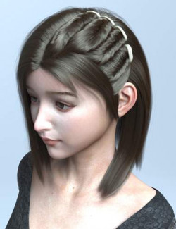 Wsoug Hair for Genesis 8 and 8.1 Females