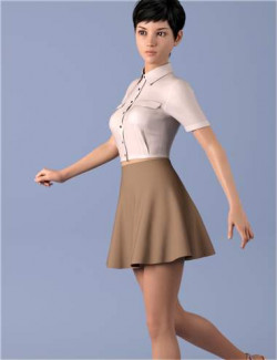 dForce HnC Cropped Shirt Outfits for Genesis 8.1 Females