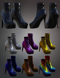 Gothic Style V5 Boots for Genesis 8 and 8.1 Females