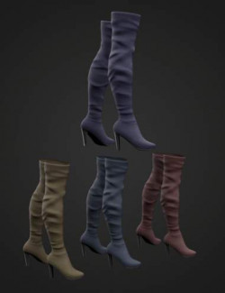 Casual Fashion V4 Boots for Genesis 8 and 8.1 Females