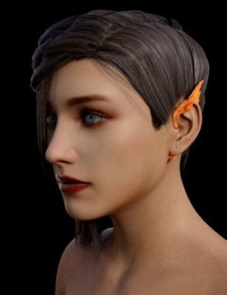 Elf Earrings Five for Genesis 8 Female