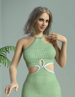 dForce MK Malena Midi Dress for Genesis 8 and 8.1 Females