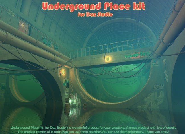 Underground Place kit for Daz Studio