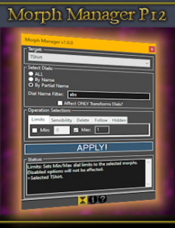 Morph Manager for Poser 12