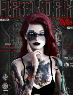 Artwork Tattoo Collection Vol 03 and Elza for Genesis 8.1 Female