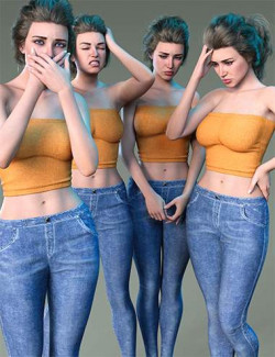 Z Negative Emotions Utility Pose Collection for Genesis 8 and 8.1