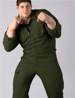 dForce HnC Loose Jumpsuit Outfit for Genesis 8.1 Males