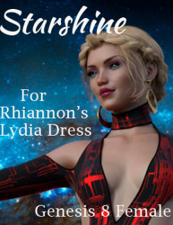 Starshine Add-On for Lydia Dress for Genesis 8, 8.1 Female