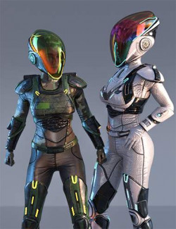 Sci-Fi Guard Outfit Textures for Genesis 8 and 8.1 Female