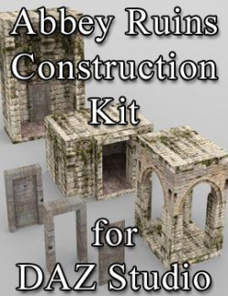 Abbey In Ruins: Construction Kit for DAZ Studio