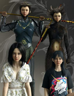 Vo Monkey Sister HD for Genesis 8.1 Female Bundle