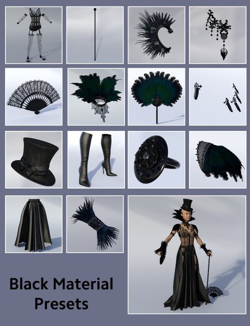 dForce Victorian Goth Outfit for Genesis 8 Female(s)