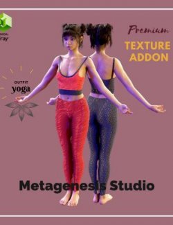 Dforce Yoga Outfit Premium Texture Addon for Genesis 8
