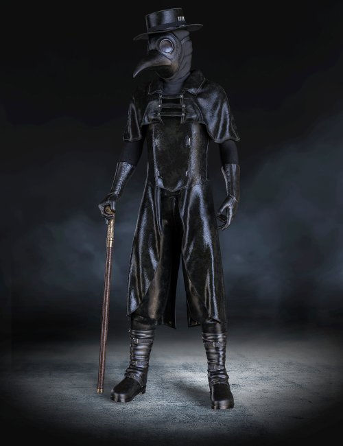 Halloween Plague Doctor Outfit for Genesis 8 and 8.1 Males