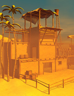 Desert outpost Set for Daz Studio