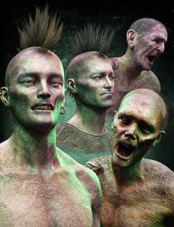 M3DZ Zombie Hair Set for Genesis 8 and 8.1 Males