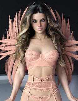 X-Fashion Crow Lace Lingerie for Genesis 8 and 8.1 Females