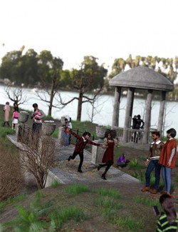 Now-Crowd Billboards - Autumn in the City - Children and Couples