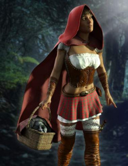 dForce Big Bad Red Outfit for Genesis 8 and 8.1 Female