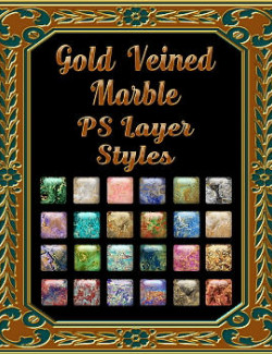 Gold Veined Marble PS Layer Styles