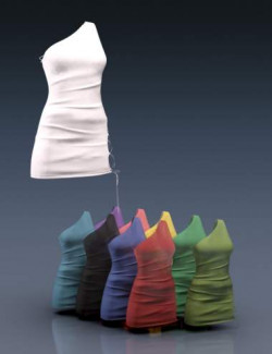 KUJ Fashion Tight Asymmetry Dress for Genesis 8 and 8.1 Females