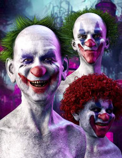 M3DCG Clown Hair Set for Genesis 8 and 8.1 Males