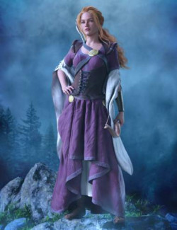 dForce Medieval Style Outfit for Genesis 9