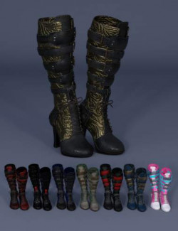 Oni Shadow Boots for Genesis 8 and 8.1 Females