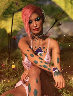 Leaves Body Art and Makeup LIE for Genesis 9