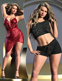 Z Curvy Confident Beauty Shape and Pose Mega Set for Genesis 9