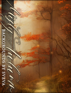 Misty Autumn Woodlands Backgrounds