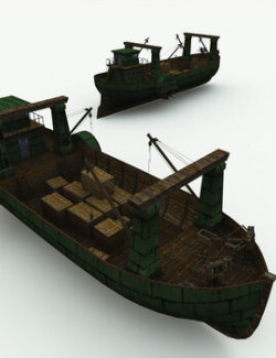 Dwarven Merchant Ship for Poser