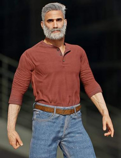 MI Henley Casual Outfit for Genesis 8 and 8.1 Males