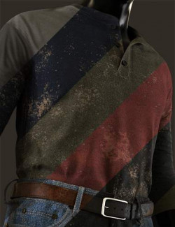 MI Henley Casual Outfit Texture Add-On